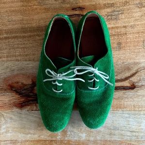 Rachel Comey Designer Green Suede Shoes